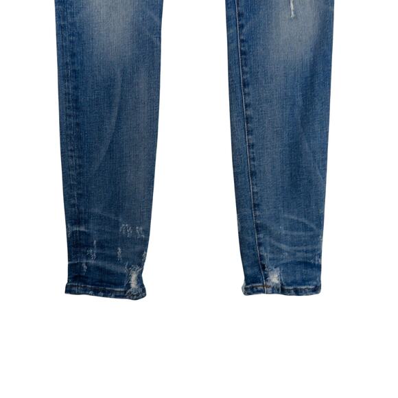 Madewell 9" High Rise Skinny Jeans Size 27 Distressed Ripped Medium Wash - Picture 8 of 14